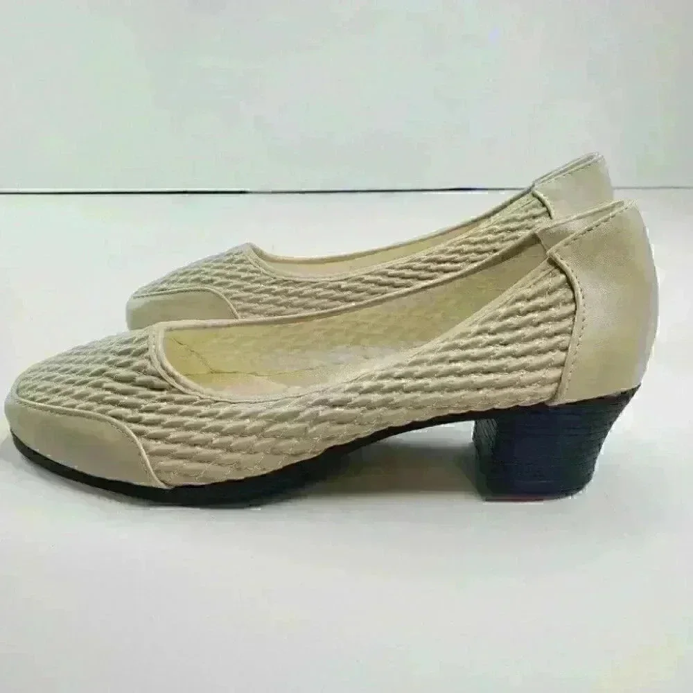 Stretch'n Form by Beacon Beige Women Comfort Shoes Size 8.5/9/10 New